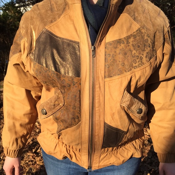 Leather patchwork jacket - Picture 7 of 8